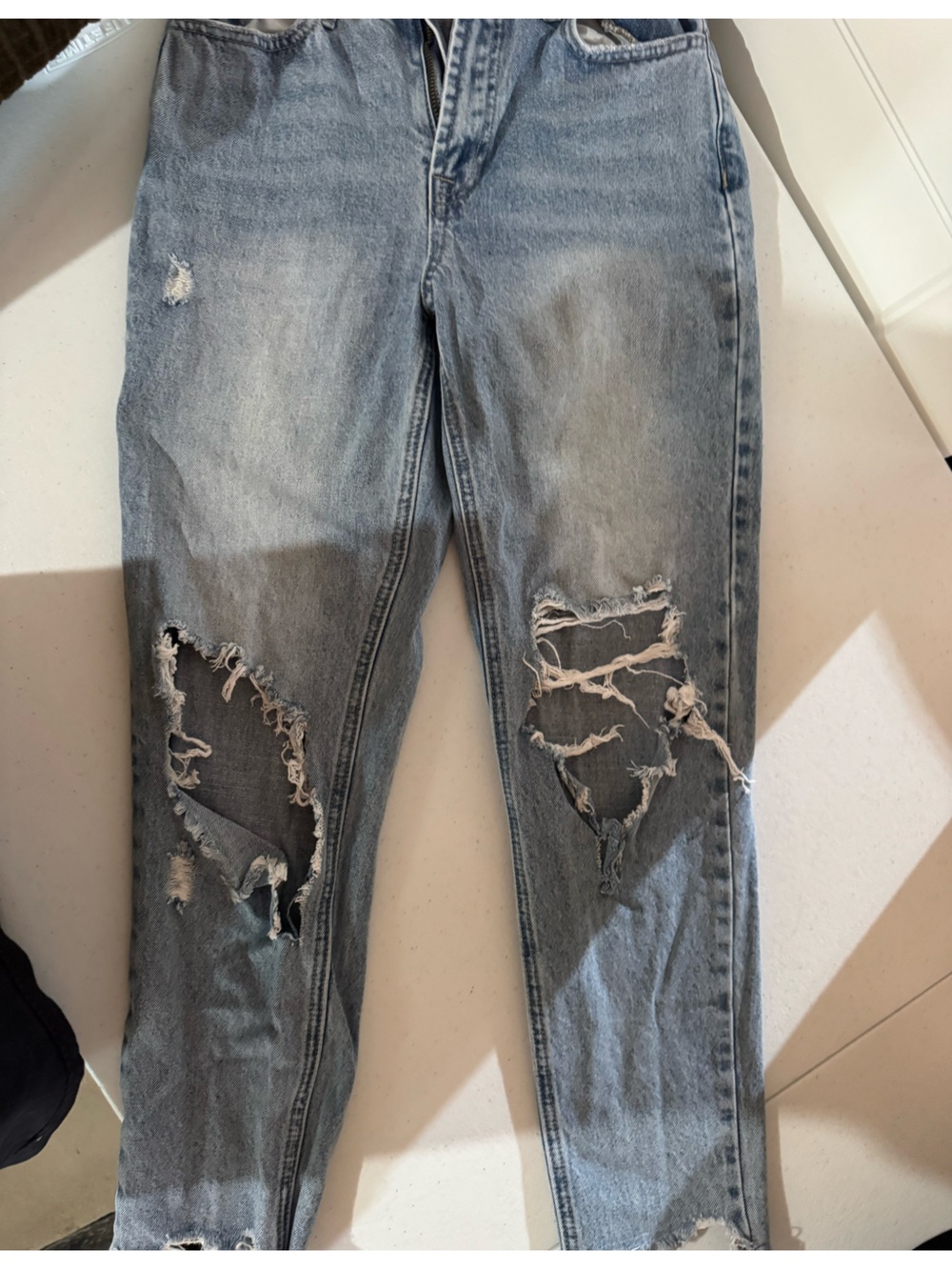 Shop Stevie Light Blue Distressed Women’s Jeans